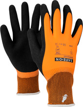 Safe-On vanntette arbeidshansker svart/oransje str. 8